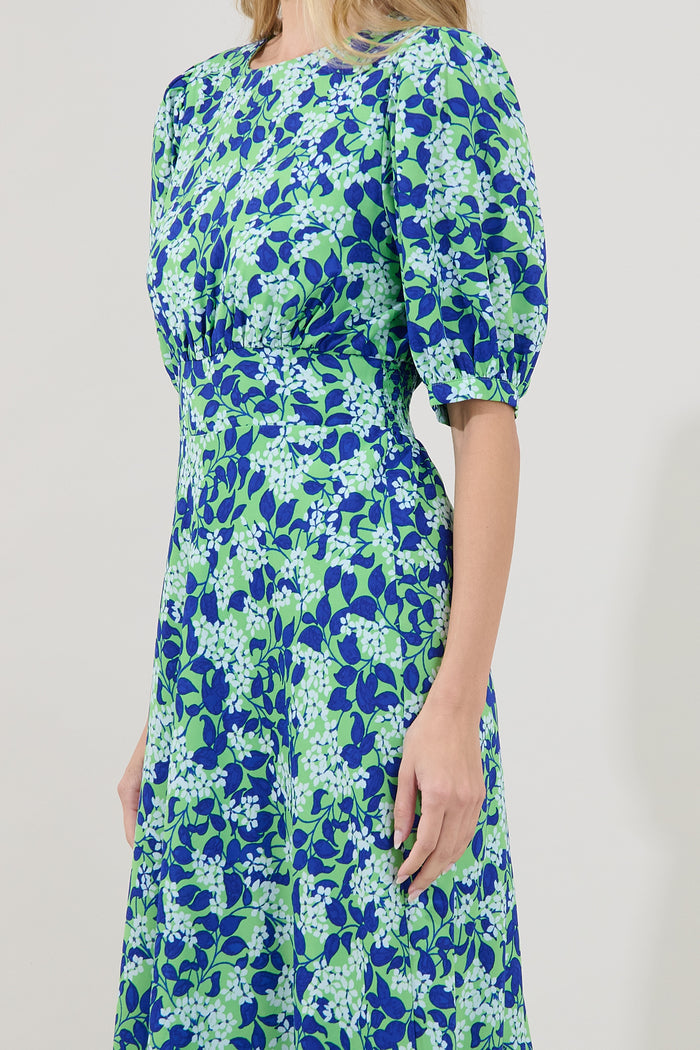 Iriela Smocked Maxi Dress Floral