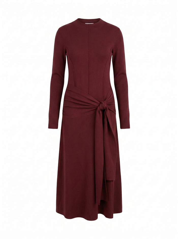 Irina Petite Long Sleeve Tie Knit Dress Forever New