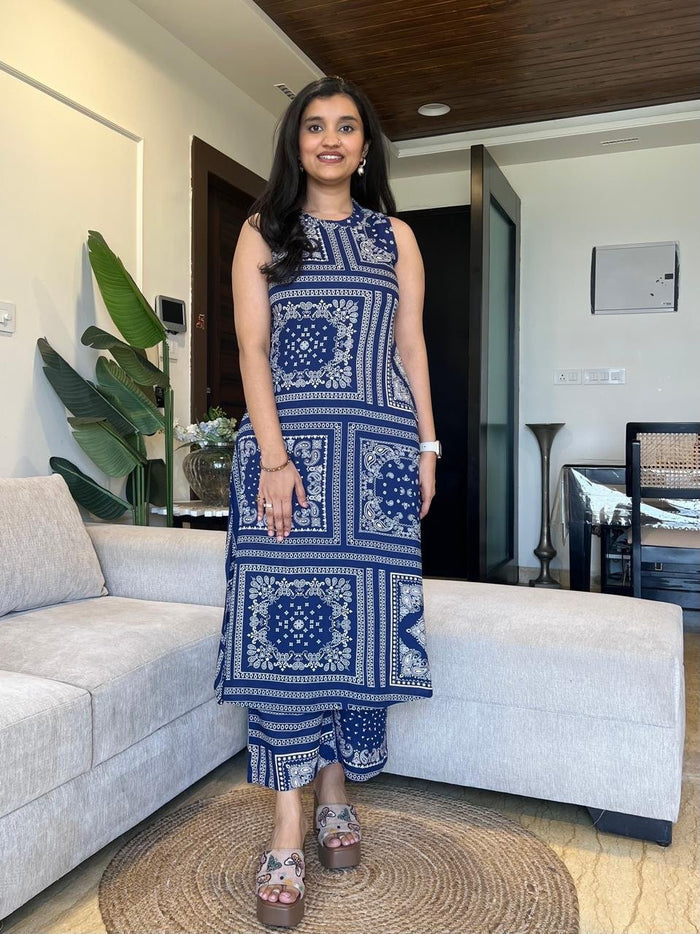 Jasmine Closed Neck Coord Set- Shyam
