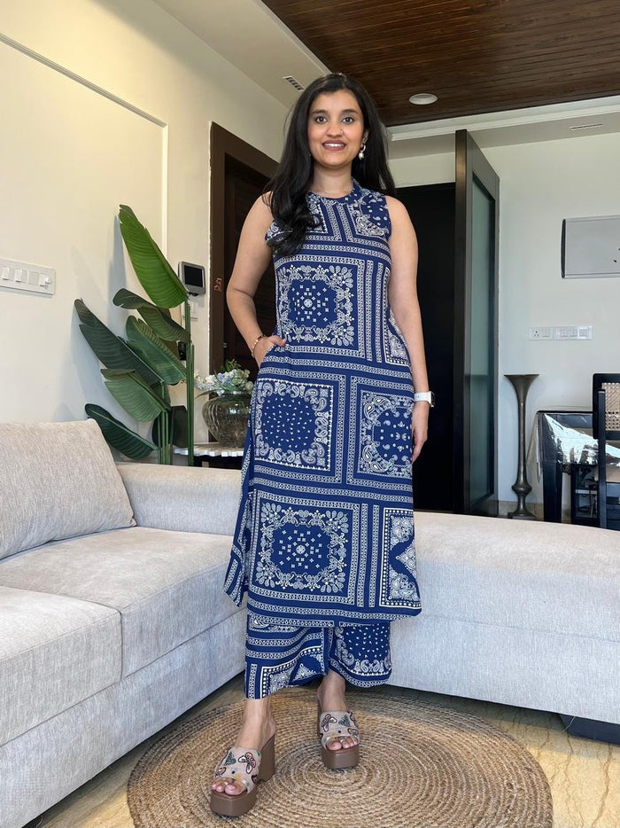 Jasmine Closed Neck Coord Set- Shyam