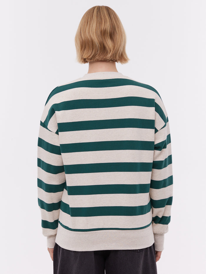 Jaye Beige CR019X Crews Striped Appliqué Shot 3