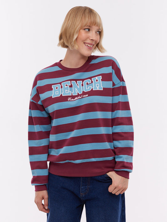 Jaye Red BU028 Crews Striped Appliqué Shot 1