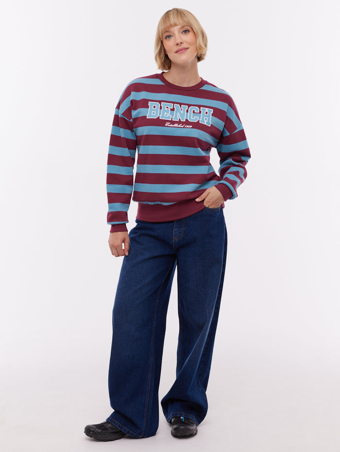 Jaye Red BU028 Crews Striped Appliqué Shot 2