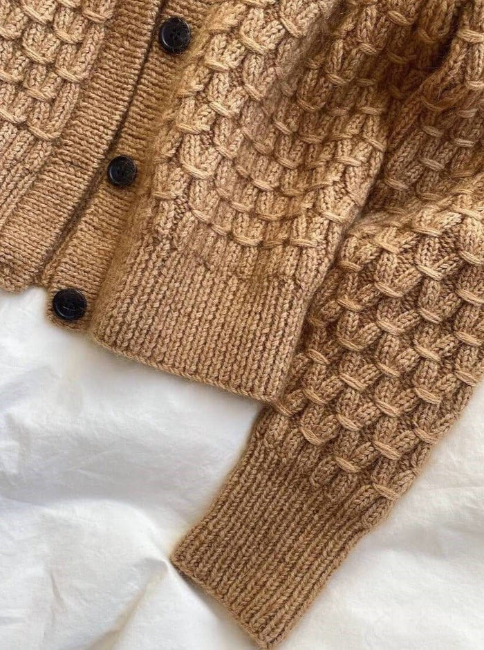 Jenny jakke af PetiteKnit, No 2 + Silk mohair Strikkekit PetiteKnit