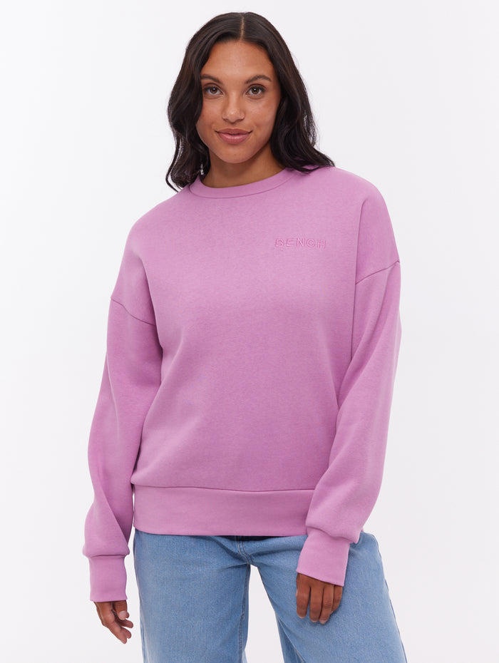 Joda Pink PU067 Crews Oversized Embroidery Shot 1