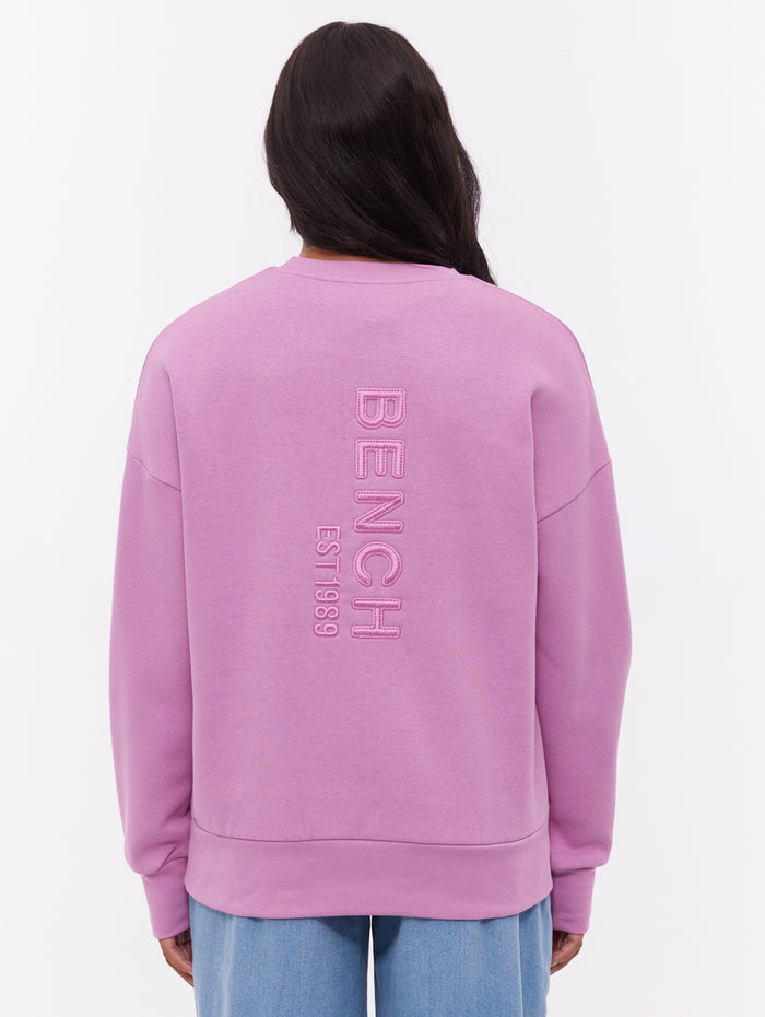 Joda Pink PU067 Crews Oversized Embroidery Shot 2