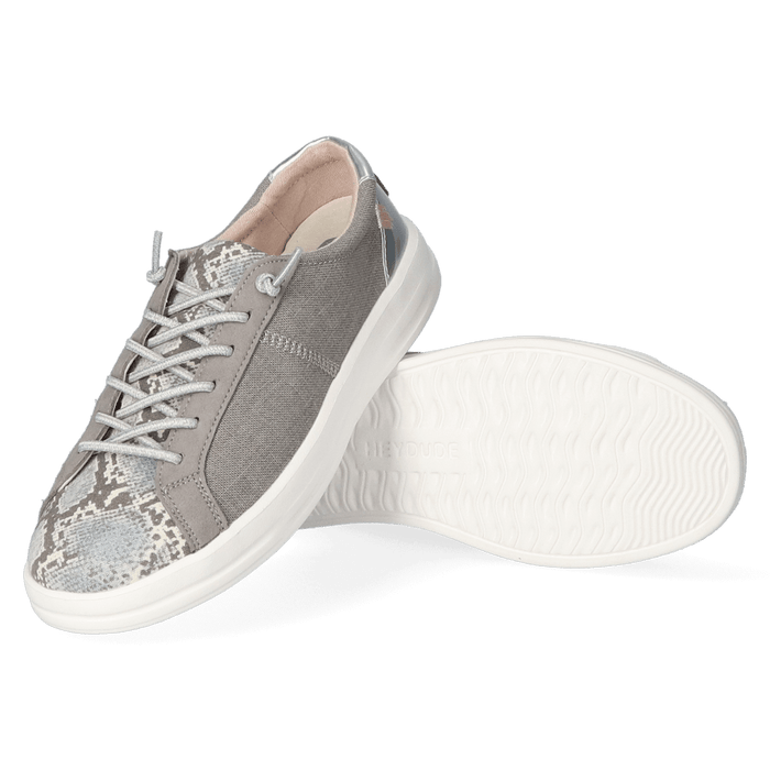 Karina Dames Sneakers Silver Python