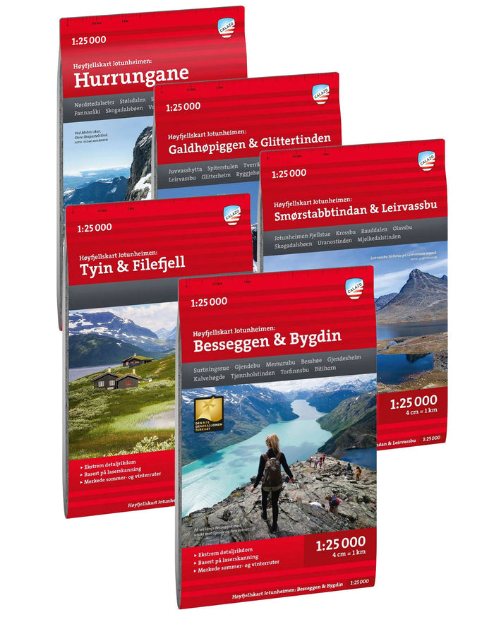 kartpaket Jotunheimen 1:25 000