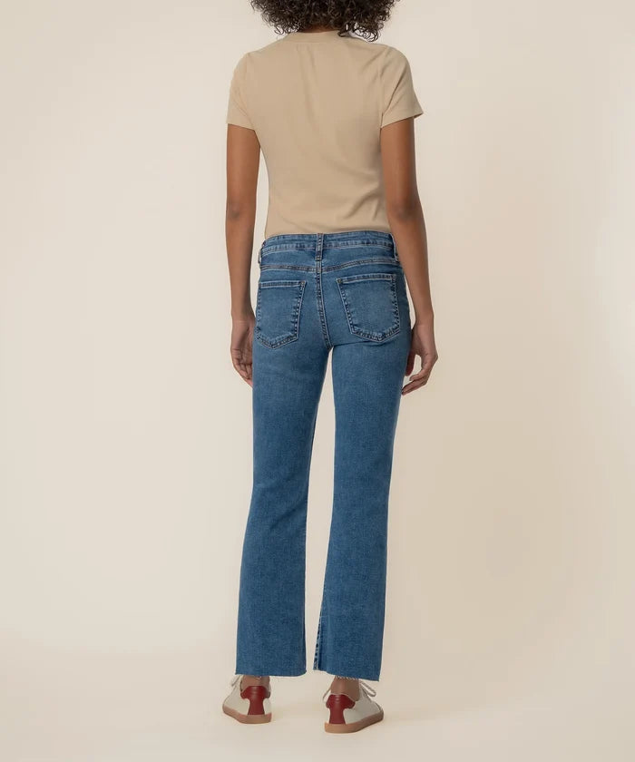 Kelsey High Rise Ankle Flare Fake Welt Front Pockets