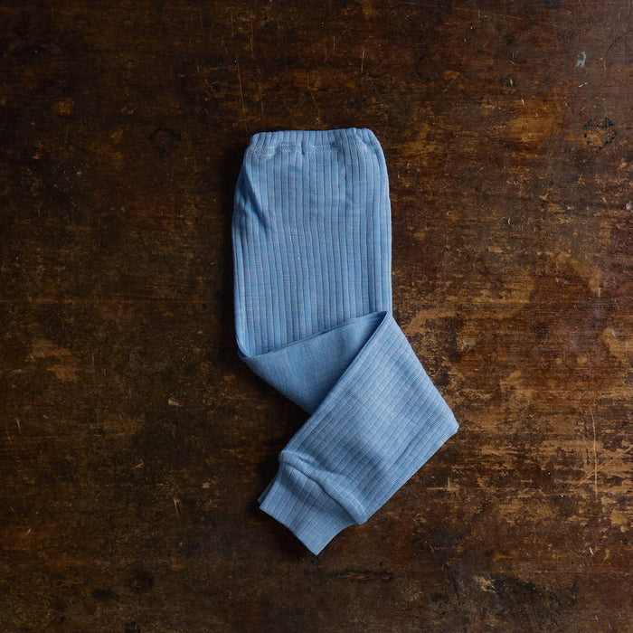 Kids Merino Wool/Cotton/Silk Pants - Blue