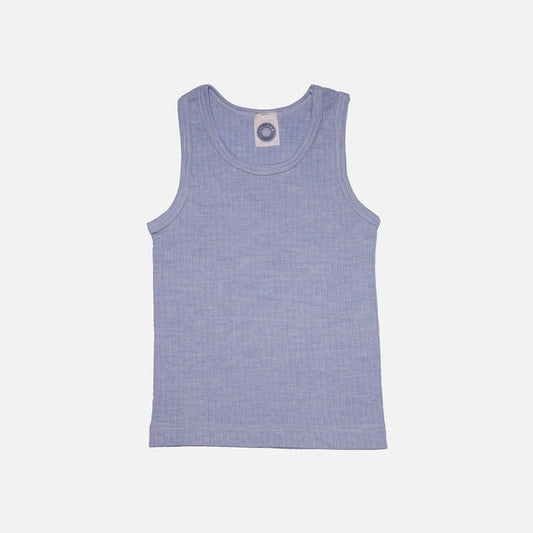 Kids Merino Wool/Cotton/Silk Sleeveless Top - Marine