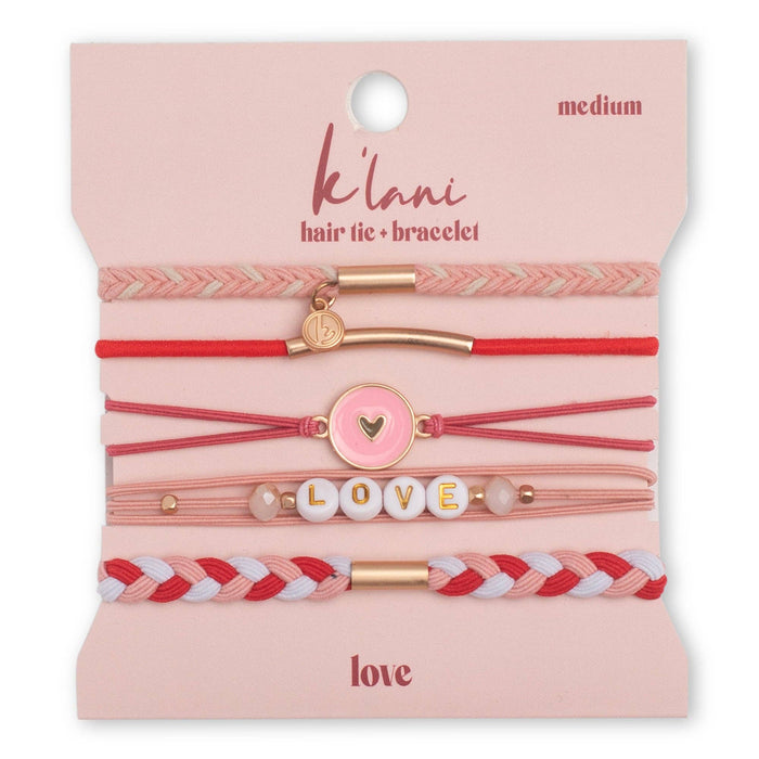 K'lani hair tie bracelets - "Love"