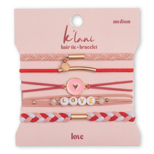 K'lani hair tie bracelets - "Love"