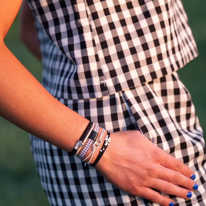 K'lani hair tie bracelets - "Unity" Interlocking Charm Hair Tie Bracelet
