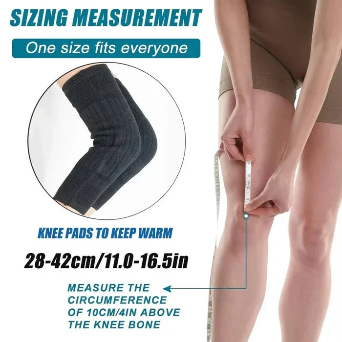 Knee Warm Thick Wool Blend Thermal Pads – Warm Relief & Support (2 Pcs)