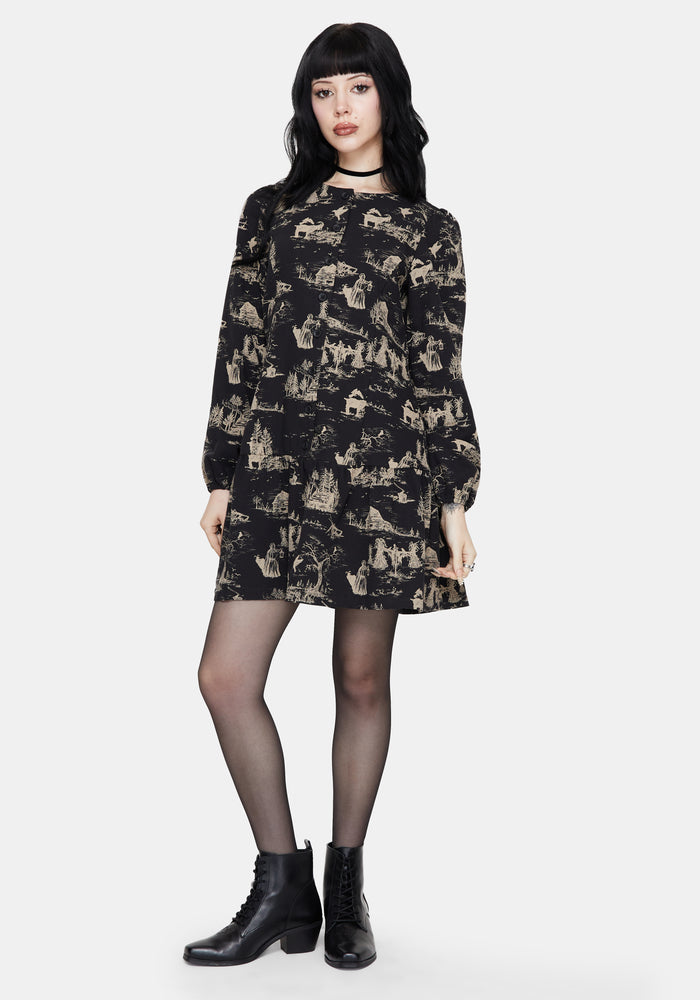 Lacelle Cotton Button Up Long Sleeve Mini Dress