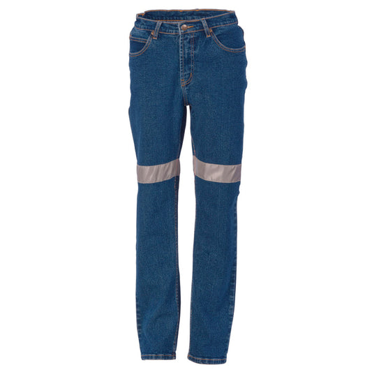 Ladies Taped Denim Stretch Jeans R/Tape 3339