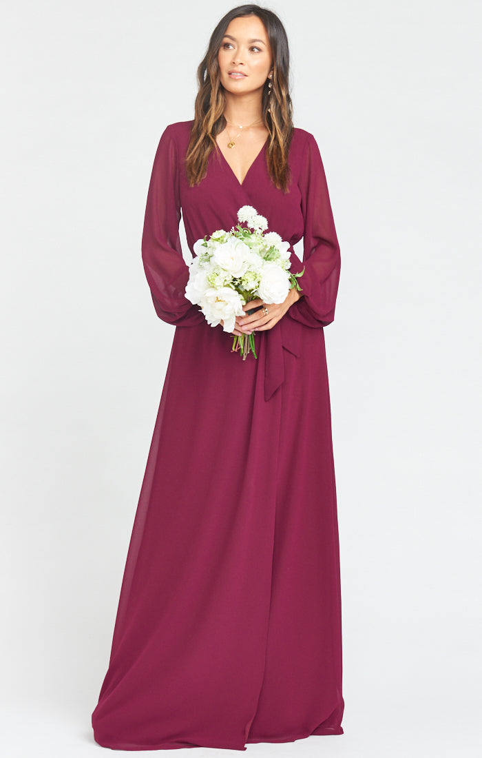 Lady Long Sleeve Wrap Dress