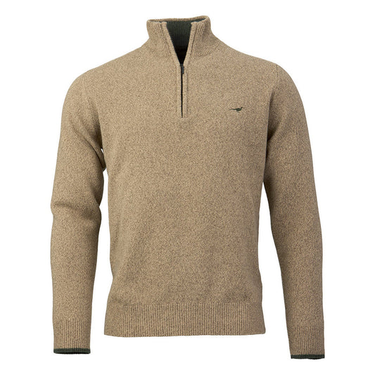 Laksen Brompton Zip-neck Lambswool Sweater