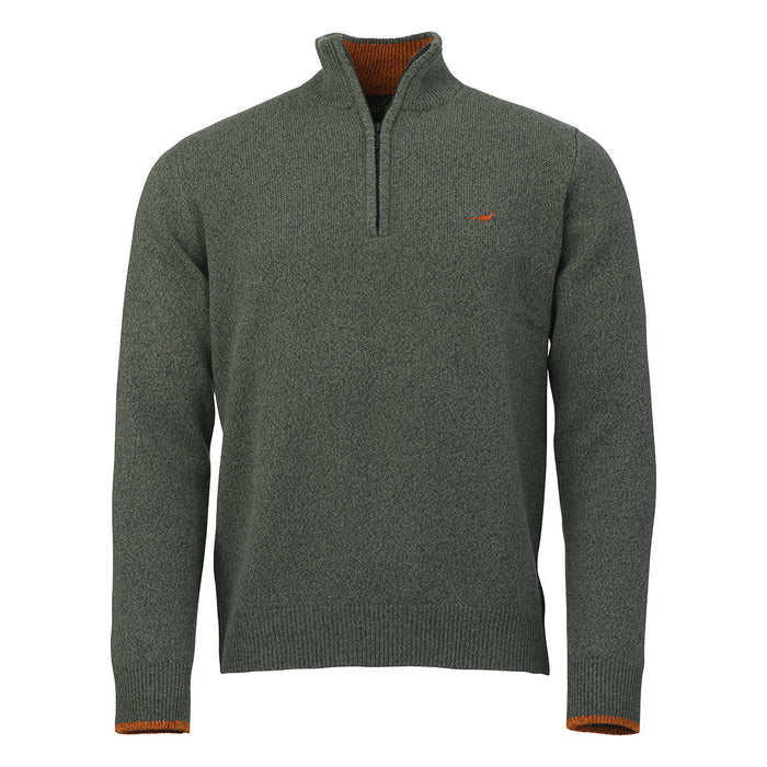Laksen Brompton Zip-neck Lambswool Sweater