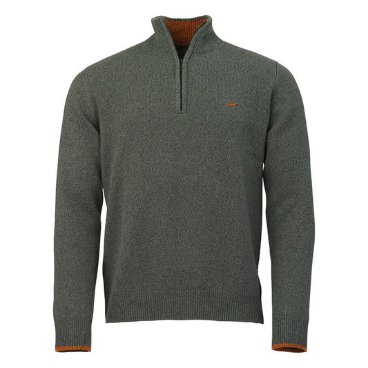 Laksen Brompton Zip-neck Lambswool Sweater