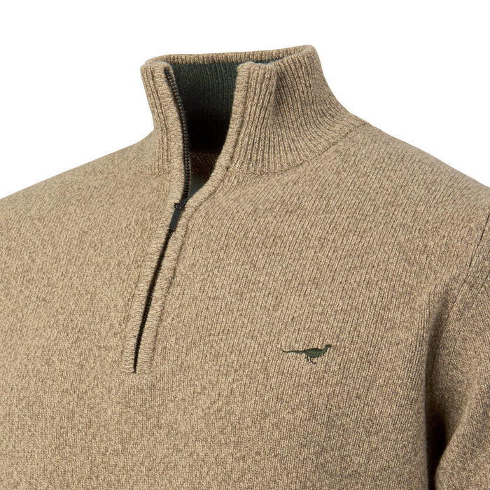 Laksen Brompton Zip-neck Lambswool Sweater