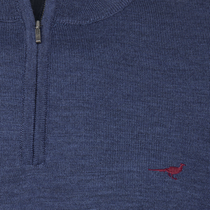 Laksen Norfolk Zip-neck Merino Sweater