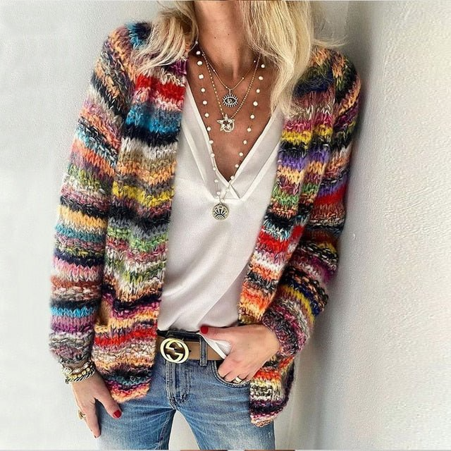 Layla™ - Cardigan Super Doux, Multicolore