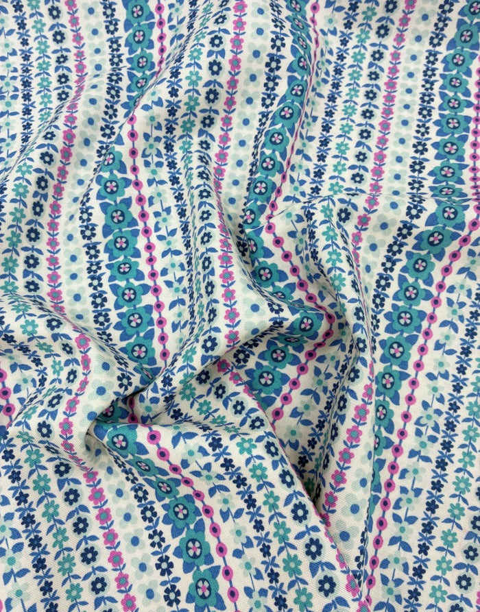 Liberty Fabrics Lasenby Quilting Cotton, Everlasting - Soho Stripe A