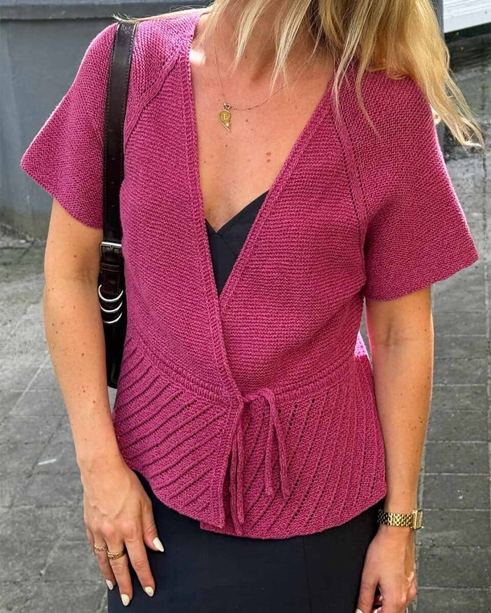 Lido wrap cardigan by Hanne Falkenberg, No 21 knitting kit