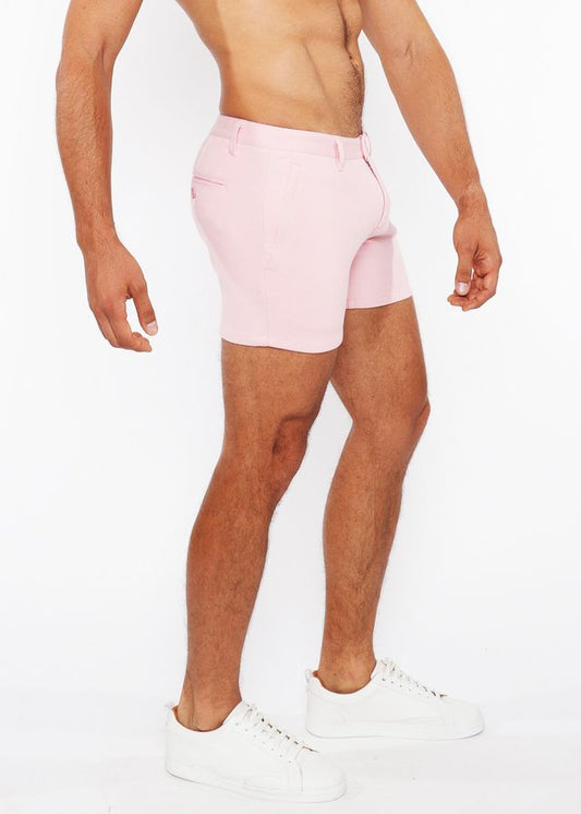 LINEN-LOOK TEXTURED SHORT W/ ZIP POCKETS