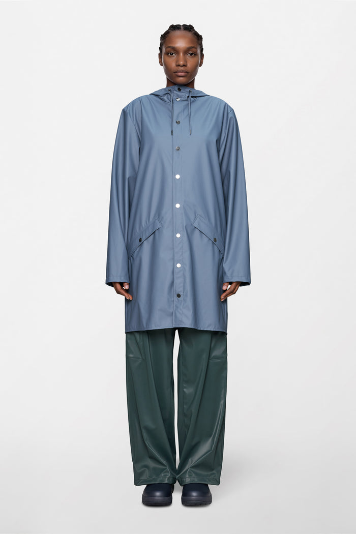 RAINS Long Jacket Blue Dusk Jacket
