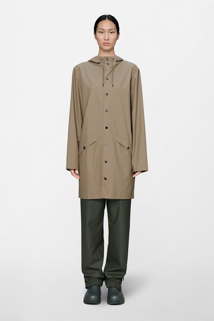 RAINS Long Jacket Beige Jacket