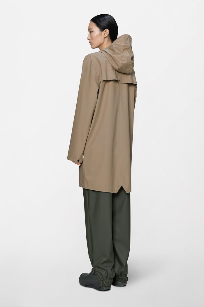 RAINS Long Jacket Beige Jacket