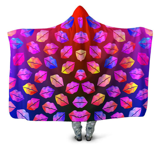 Love Lips Hooded Blanket Sartoris Art Epic Hoodie