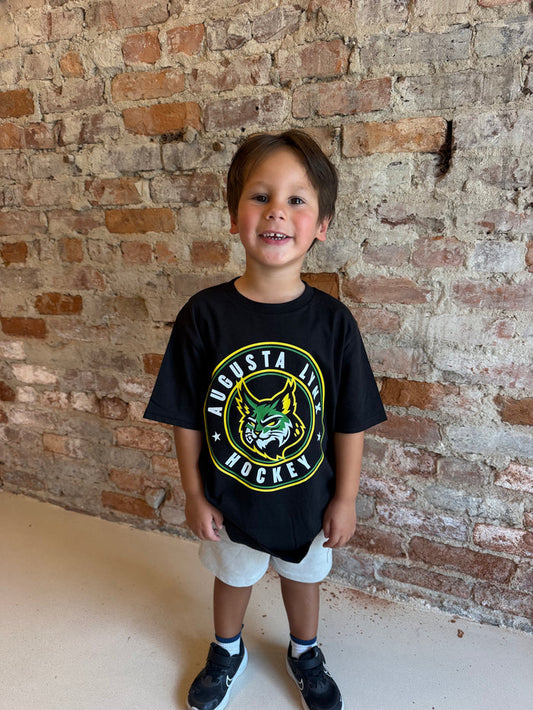 Lynx Youth Round Black Tee