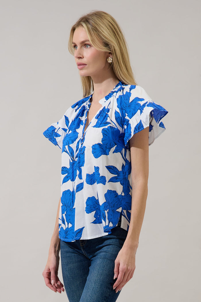 Macy Ruffle Top Gemmi Floral