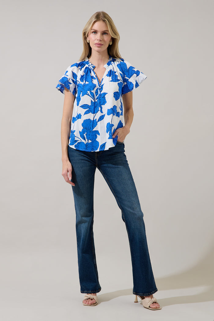 Macy Ruffle Top Gemmi Floral