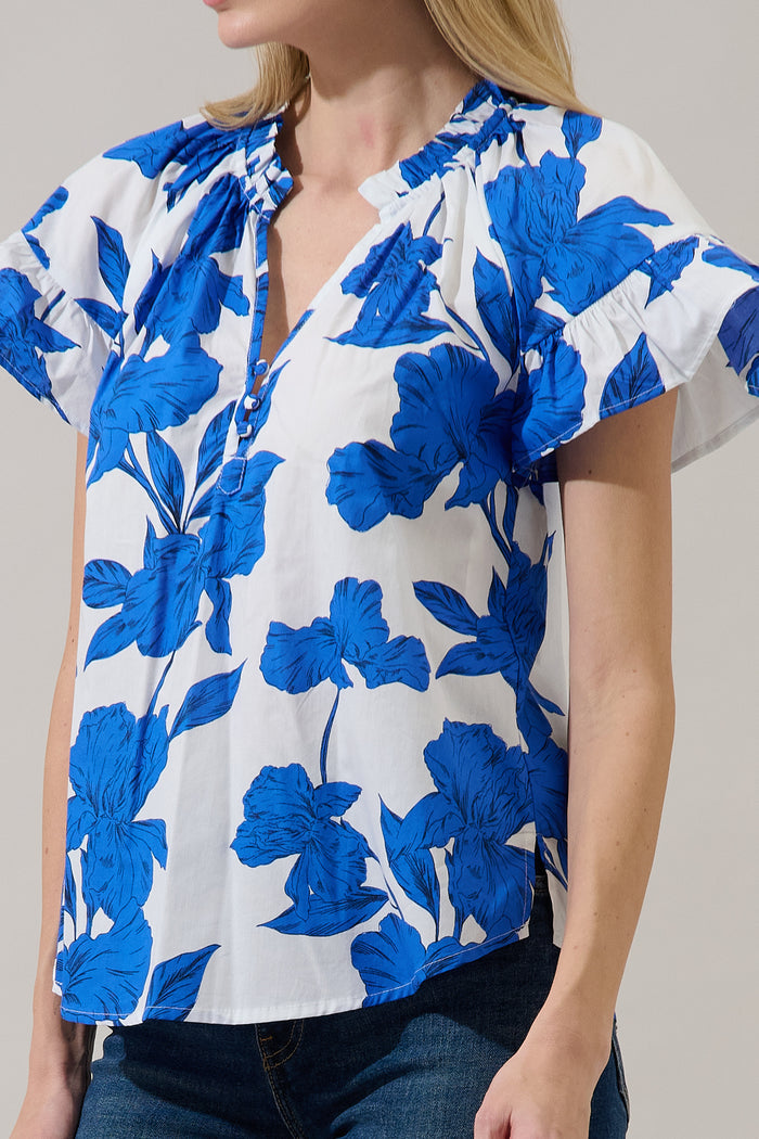 Macy Ruffle Top Gemmi Floral