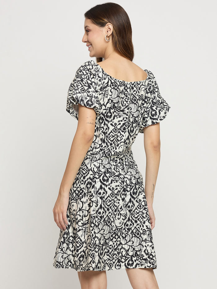 Madame Black Rayon Blend Dress