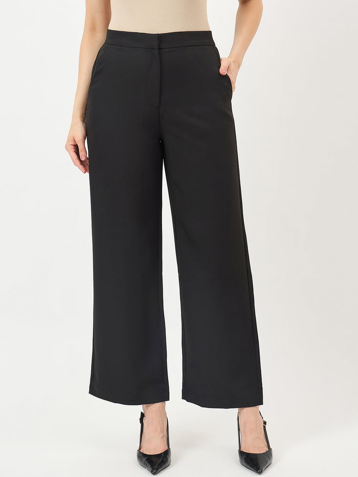 Madame Black Stretch Slim-Fit Trousers