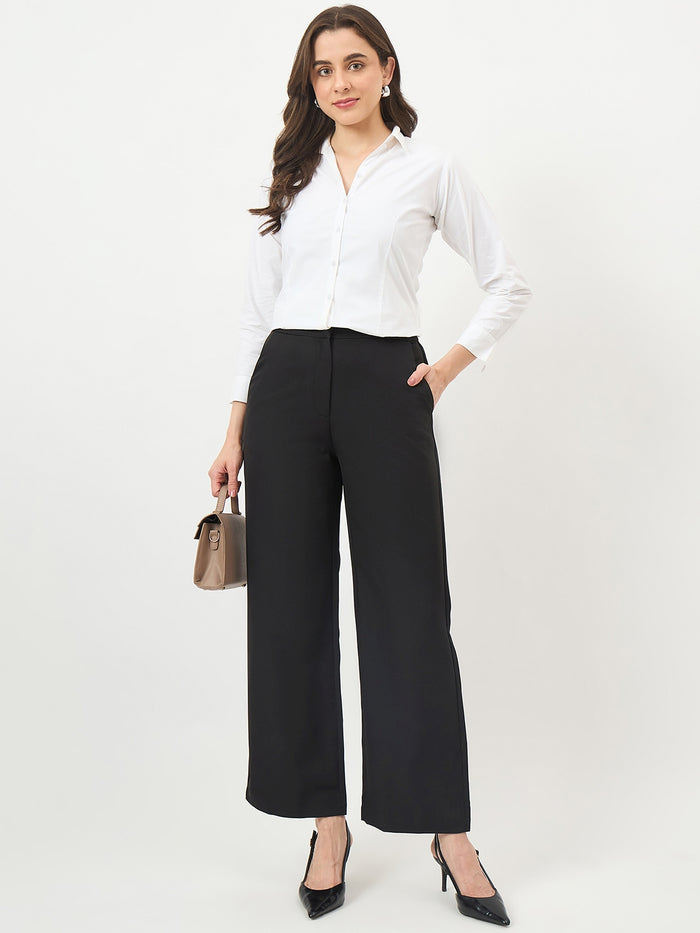 Madame Black Stretch Slim-Fit Trousers
