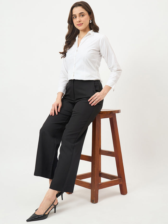 Madame Black Stretch Slim-Fit Trousers