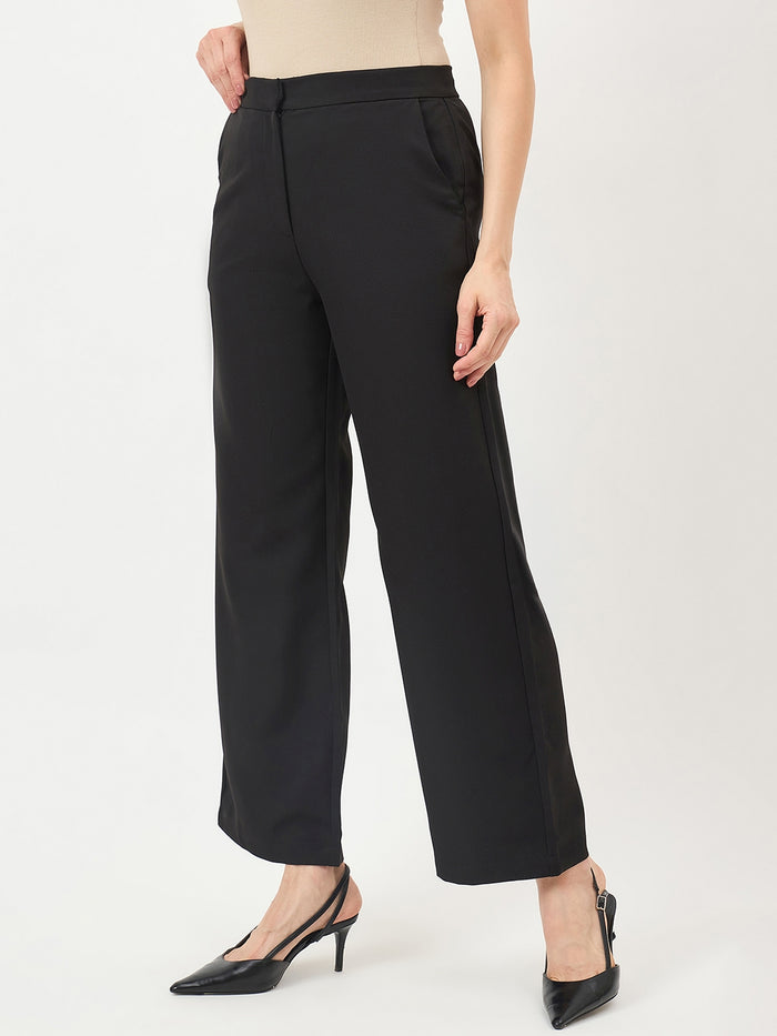 Madame Black Stretch Slim-Fit Trousers