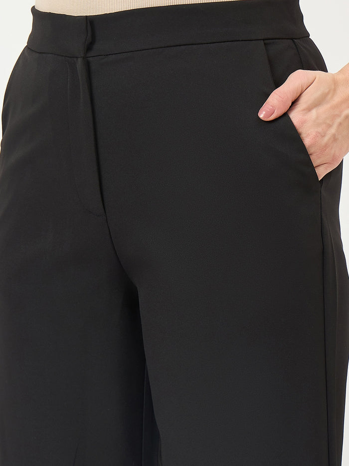 Madame Black Stretch Slim-Fit Trousers
