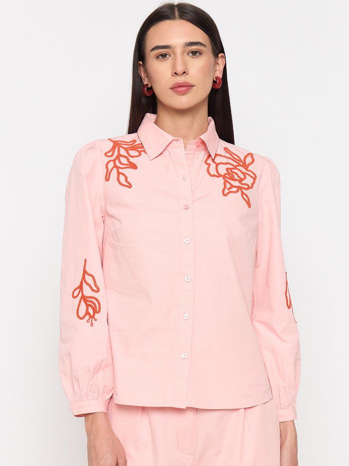 Madame Blush Pink Cotton Shirt