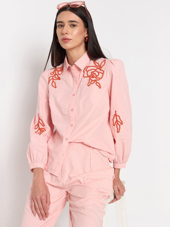 Madame Blush Pink Cotton Shirt
