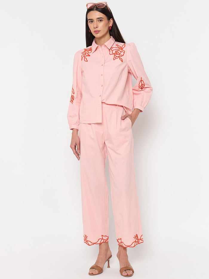 Madame Blush Pink Cotton Shirt