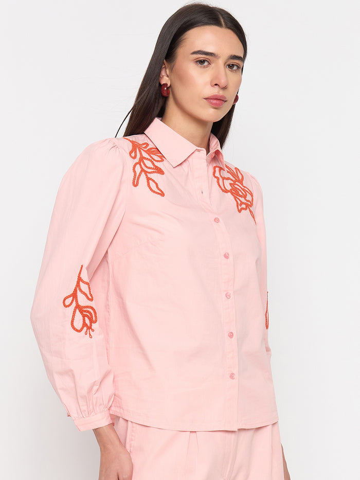 Madame Blush Pink Cotton Shirt