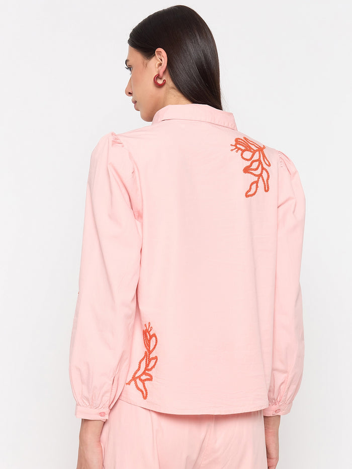Madame Blush Pink Cotton Shirt
